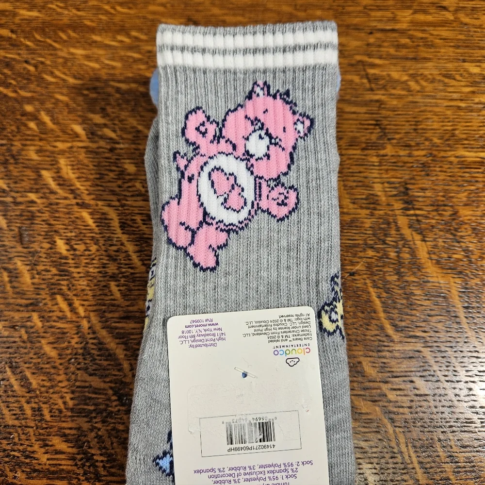 Care Bears Grumpy Pom Socks Set Of 2 NWT